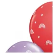 balony tecze i serca mix qualatex 11 25 szt