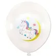 balony teczowe jednorozce biale dekoracjepolska 12 5 szt