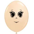 balony twarz kobiety cieliste qualatex 12 50 szt