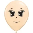 balony twarz kobiety cielisty qualatex 5 100 szt