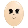 balony twarz kobiety cielisty qualatex 6 50 szt