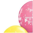 balony urodziny z girlanda mix qualatex 11 25 szt