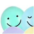 balony usmiechniete buzki pastel mix partydeco 12 6 szt