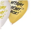 balony witamy nowy rok zloty mix gemar 13 5 szt