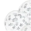 balony z konfetti gwiazdki srebrne partydeco 11 6 szt