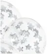 balony z konfetti gwiazdki srebrne partydeco 11 6 szt