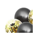balony z konfetti happy birthday 18 mix z konfetti czarno zloty jix 12 10 szt