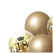balony z konfetti happy birthday 18 mix z konfetti zloty jix 12 10 szt