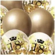 balony z konfetti happy birthday 18 mix z konfetti zloty jix 12 10 szt