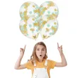 balony z konfetti lateks zloto mietowe folat 12 4 szt
