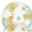 balony z konfetti lateks zloto mietowe folat 12 4 szt