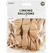 balony z lacznikiem bezowy partydeco 13 20 szt