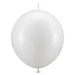 balony z lacznikiem bialy metaliczny partydeco 11 20 szt