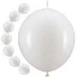 balony z lacznikiem bialy metaliczny partydeco 11 20 szt