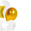 balony zestaw imprezowy bialo zloto rozowy folat 10 szt