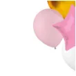 balony zestaw imprezowy bialo zloto rozowy folat 10 szt