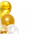 balony zestaw imprezowy konfetti i serce zloty 7 7 zestaw 10 elementow