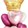 balony zestaw imprezowy z korona zloto rozowy partypal