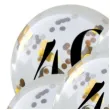 balony zlote konfetti 40 lat transparentne dekoracje polska 12 5 szt