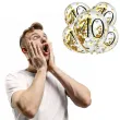 balony zlote konfetti 40 urodziny dekoracje polska 12 5 szt