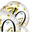 balony zlote konfetti 40 urodziny dekoracje polska 12 5 szt