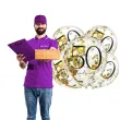 balony zlote konfetti 50 urodziny dekoracje polska 12 5 szt