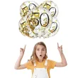 balony zlote konfetti 50 urodziny dekoracje polska 12 5 szt