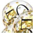 balony zlote konfetti 50 urodziny dekoracje polska 12 5 szt