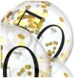 balony zlote konfetti 50 urodziny dekoracje polska 12 5 szt