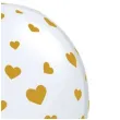 balony zlote serduszka transparentne qualatex 11 25 szt