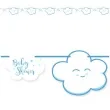 baner baby shower chmurki blekitny folat 400 cm