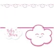 baner baby shower chmurki rozowy folat 400 cm