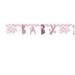 baner baby shower sloniki i kwiatki rozowy unique 160 cm