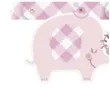 baner baby shower sloniki i kwiatki rozowy unique 160 cm