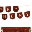baner filcowy happy birthday partydeco brazowy 300 cm