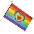 baner flaga teczowa z sercem boland 150 cm