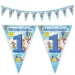 baner flagi 1 urodzinki blekitny 2 m