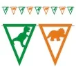 baner flagi dino party zielone czarne pomaranczowe 3 6 m