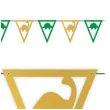 baner flagi dino party zielone czarne zlote 3 6 m