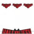 baner flagi halloween nietoperz czarno czerwony 2 5 m
