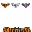 baner flagi halloween nietoperz czarno pomaranczowo fioletowy 2 5 m
