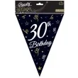 baner flagi happy birthday 30 urodziny b c czarny godan 270 cm