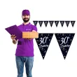 baner flagi happy birthday 30 urodziny b c czarny godan 270 cm