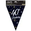 baner flagi happy birthday 40 urodziny b c czarny godan 270 cm