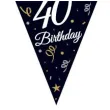 baner flagi happy birthday 40 urodziny b c czarny godan 270 cm