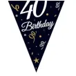 baner flagi happy birthday 40 urodziny b c czarny godan 270 cm