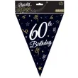 baner flagi happy birthday 60 urodziny b c czarny godan 270 cm