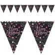 baner flagi happy birthday sparkling celebrations pink amscan 400 cm