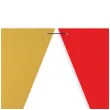 baner flagi party w dwoch kolorach czerwono zlote 3 6 m