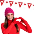 baner flagi serca bialo czerwone diy 3 6 m